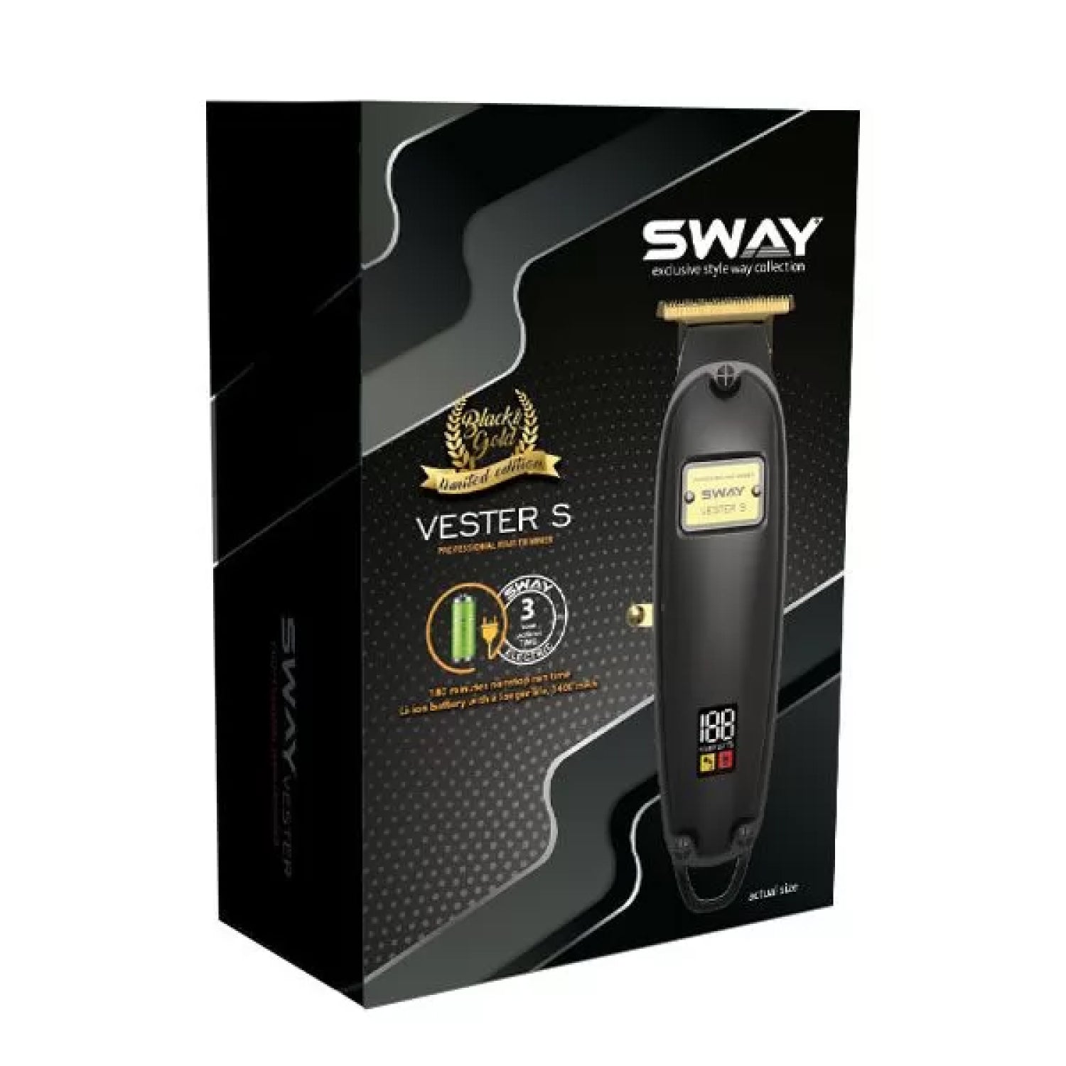 Триммер для стрижки Sway Vester S Black and Gold Edition (115 5102 BLK)