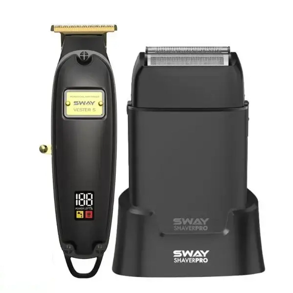 Набір для стрижки тример та шейвер Sway Vester S BGE, Shaver Pro Black (115 KIT11)