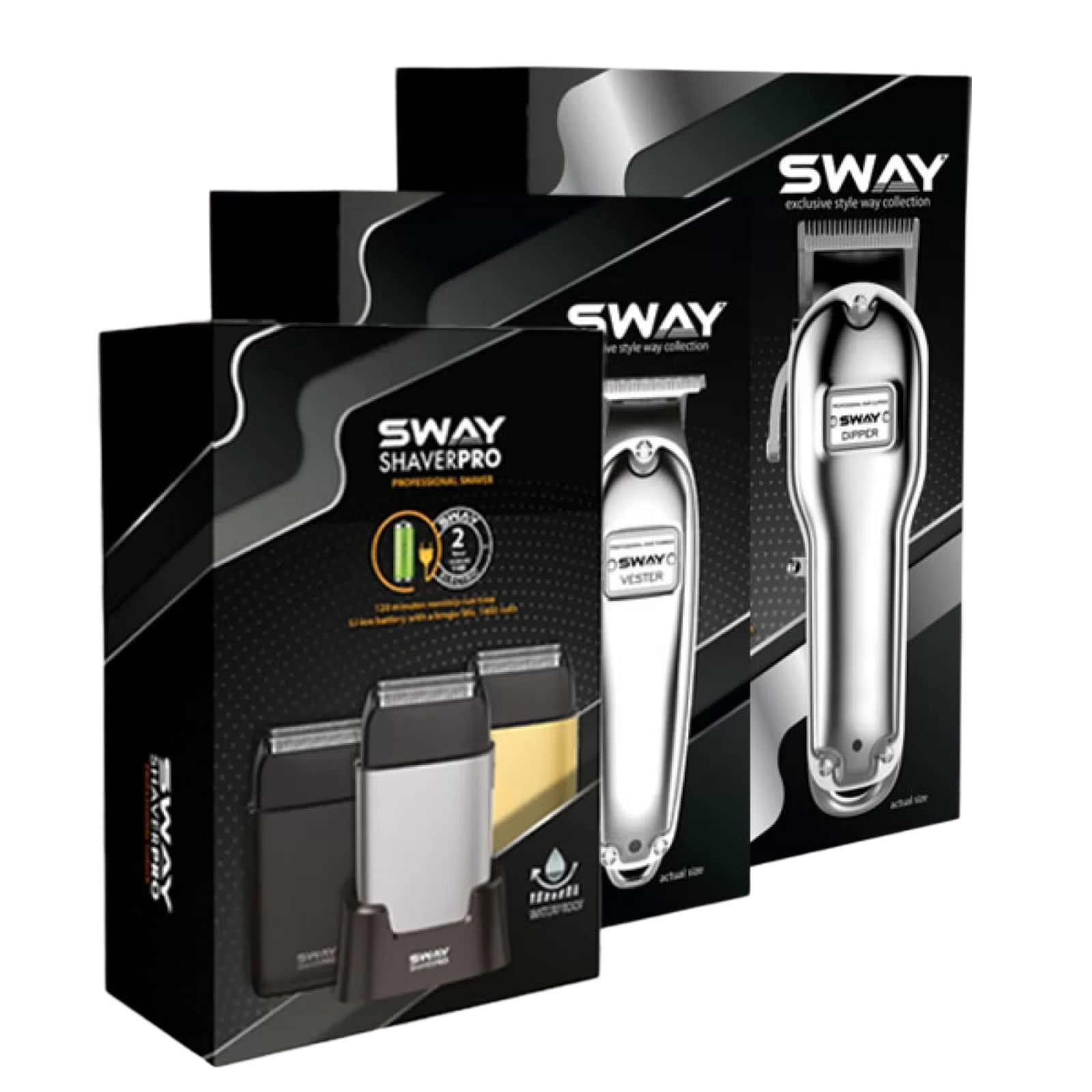 Парикмахерский набор для стрижки 3 в 1 Sway Dipper, Vester, Shaver Pro Silver (115 KIT1)