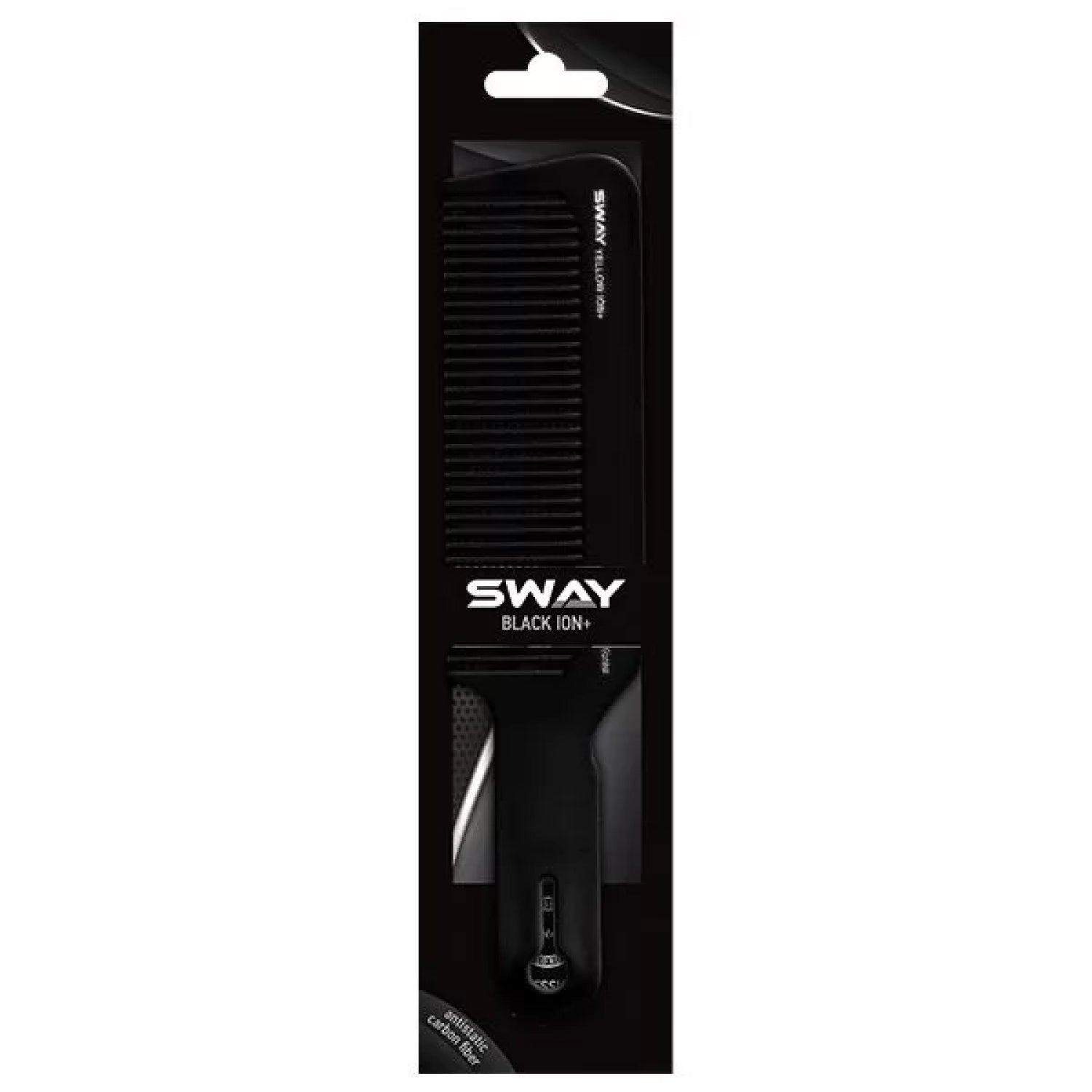 Парикмахерская расческа для стрижки под машинку Sway Black Ion+ 110 (131 110)