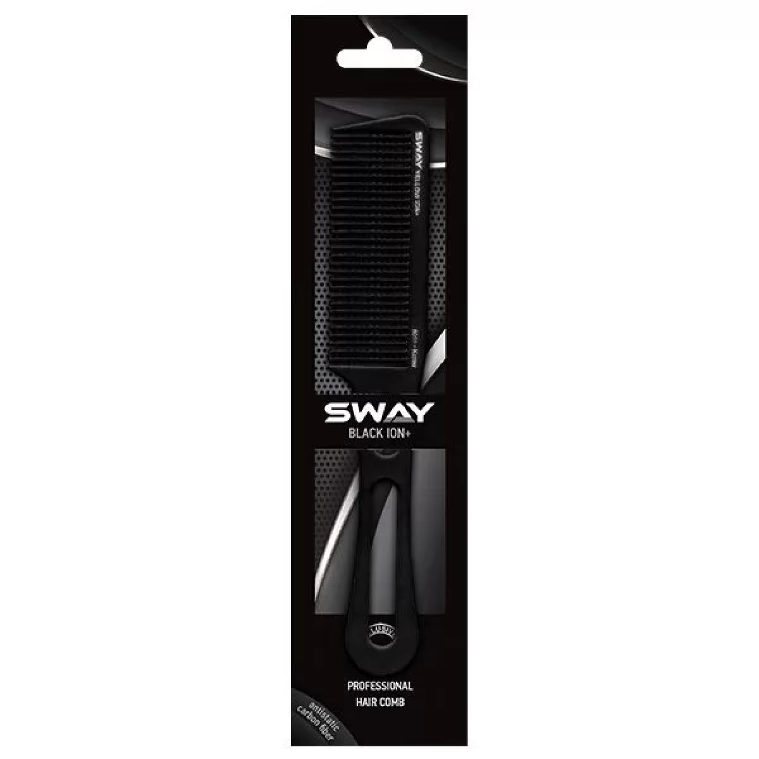 Парикмахерская расческа для стрижки под машинку Sway Black Ion+ 111 (131 111)