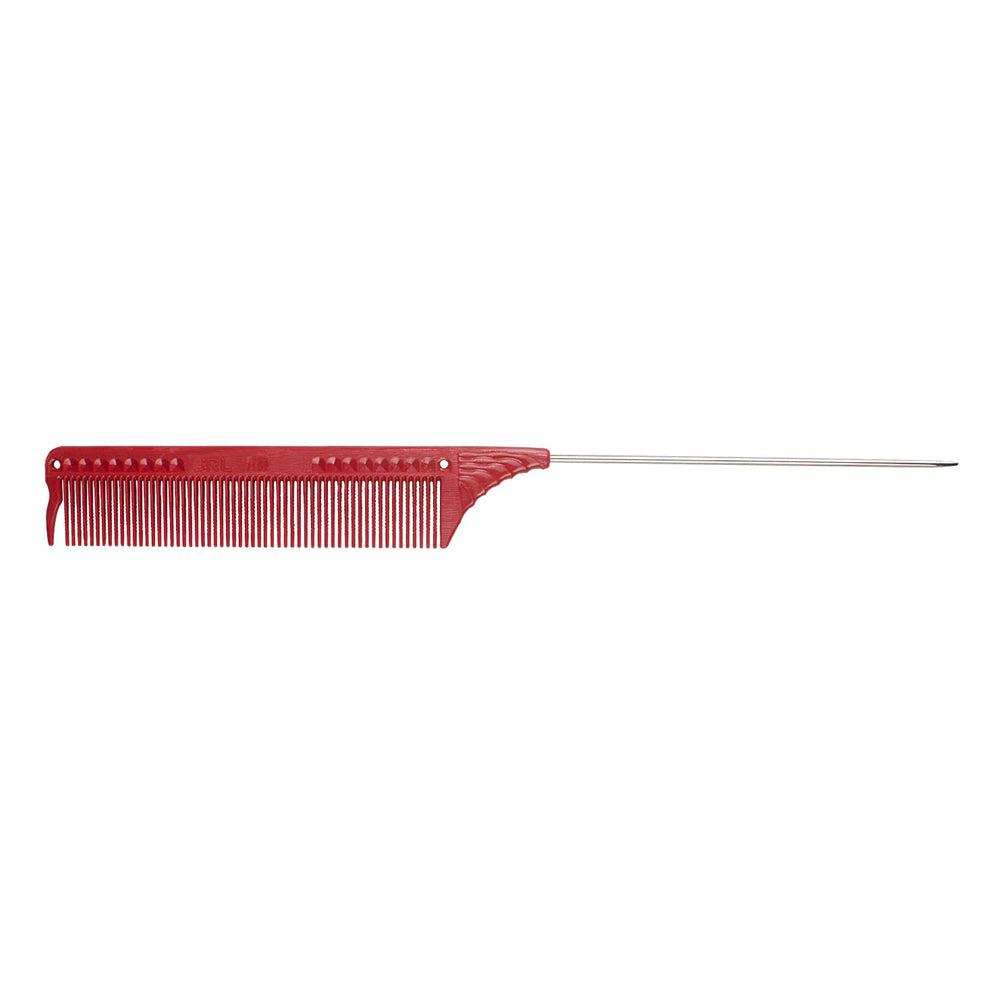 Гребінець JRL з металевим хвостиком червоний, 22,5см-JRL-102RED-JRL-Blade Runner Shop | Інтернет-магазин інструментів для перукарів (1)