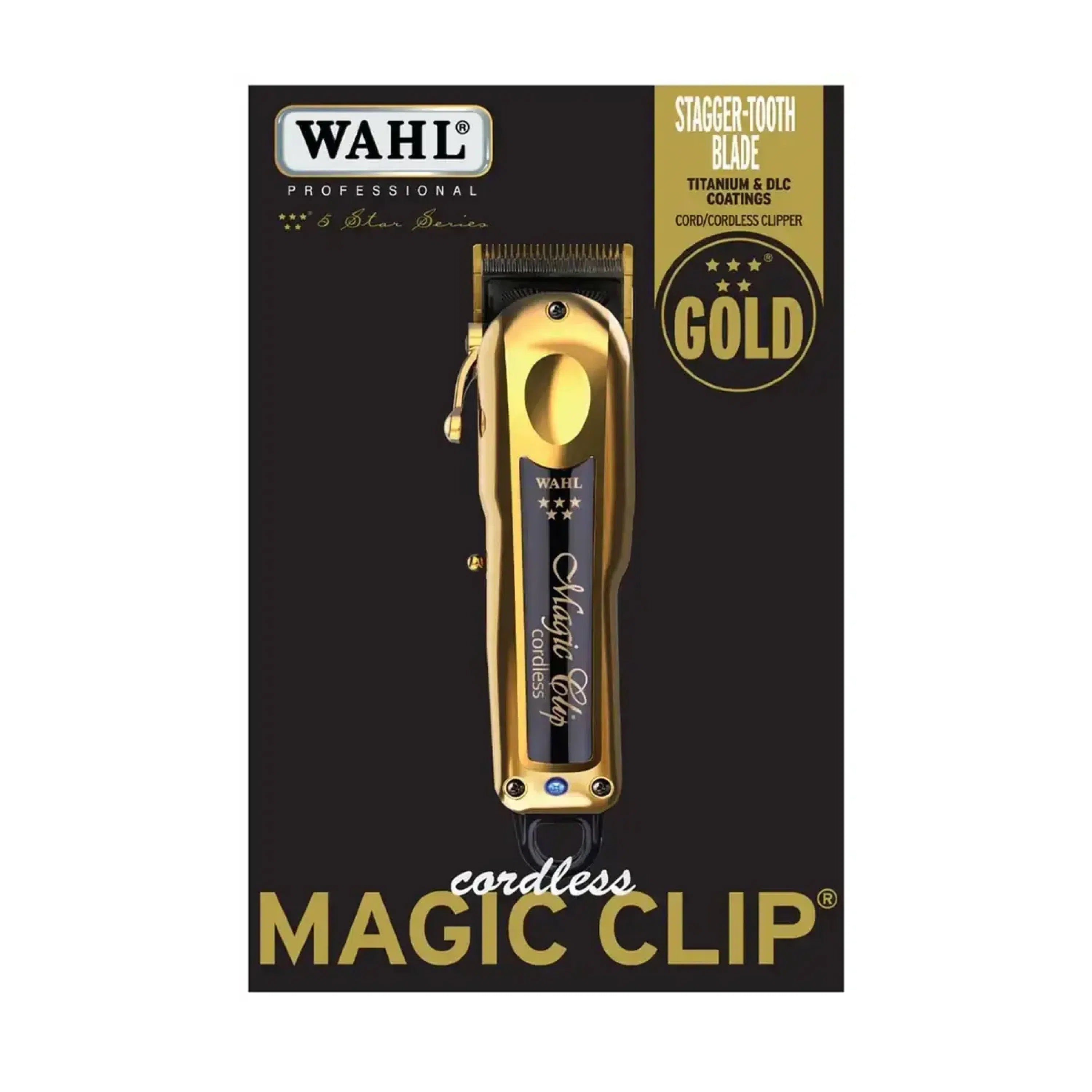 Машинка для стрижки Wahl Magic Clip Cordless 5 star Black&Gold (08148-716)