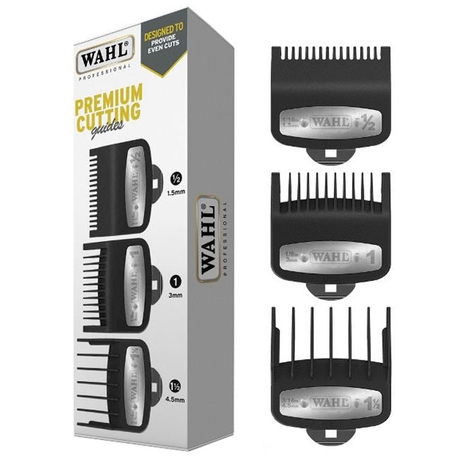 Набір насадок Wahl Premium 3 Pack 1,5, 3, 4,5 мм-03354-5001-Wahl-Blade Runner Shop | Інтернет-магазин інструментів для перукарів (1)