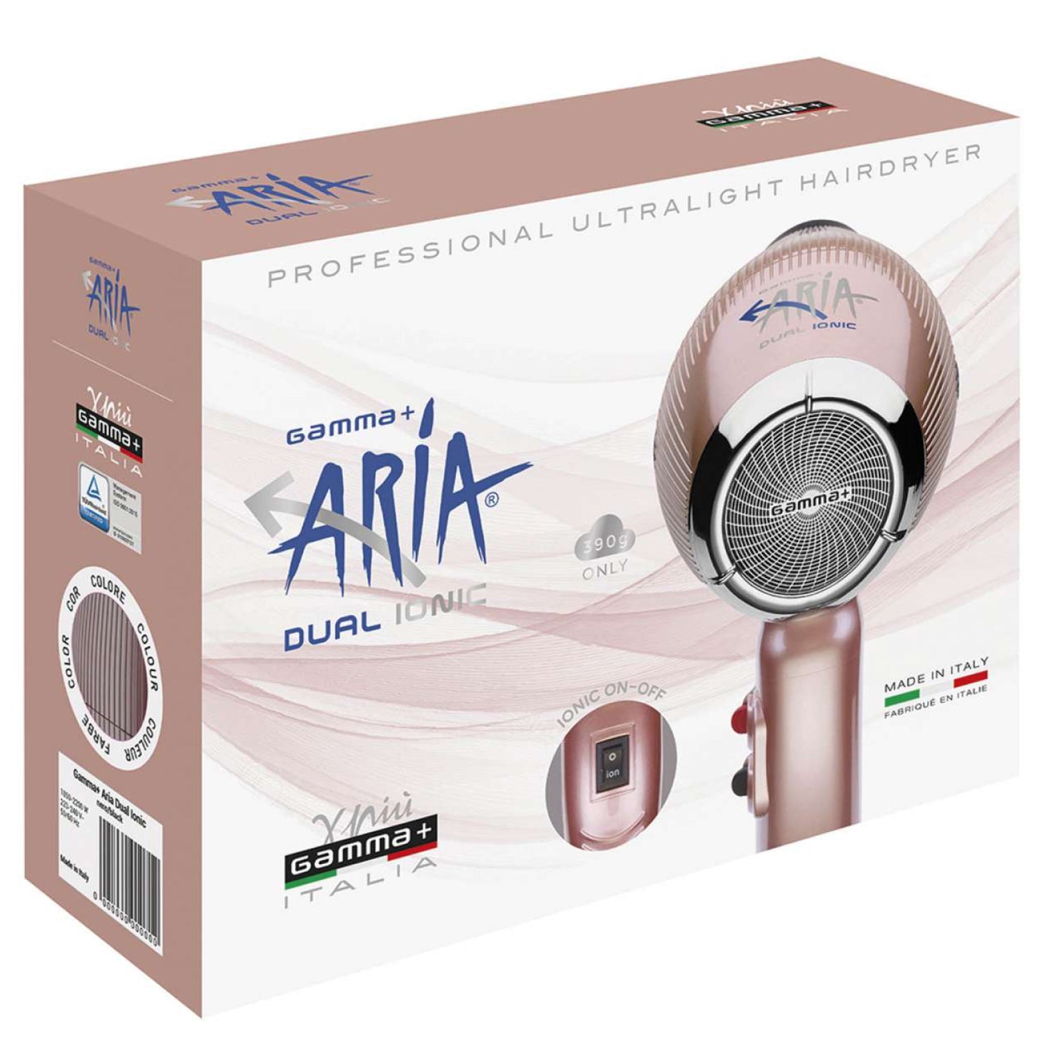 Фен для волос Gamma Piu Aria Dual Ionic Gold Rose 1850-2250 W Hairdryer (PAARIAIONIC)