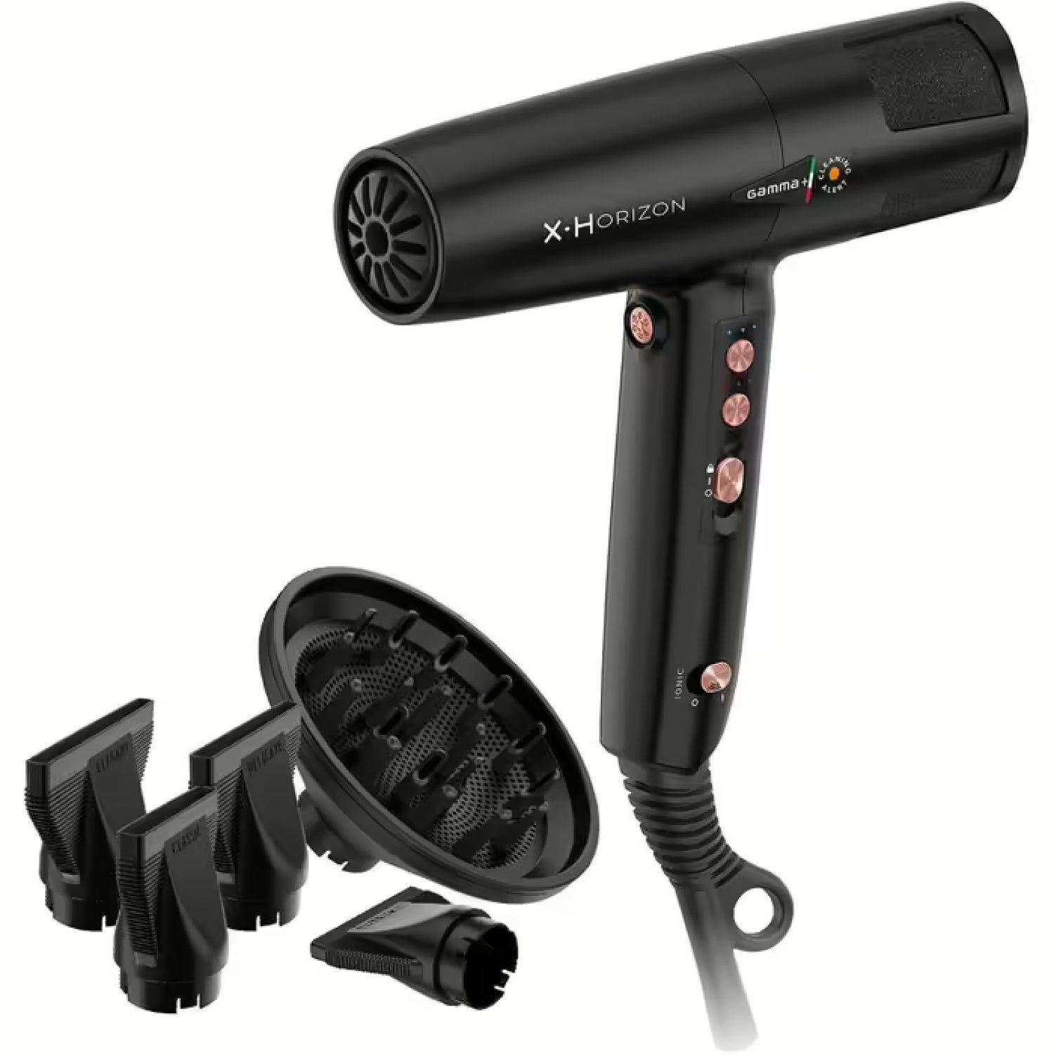 Фен для волосся Gamma Piu X-Horizon Matte Black 1400-1600 W Hairdryer (PAHORIZONITB)