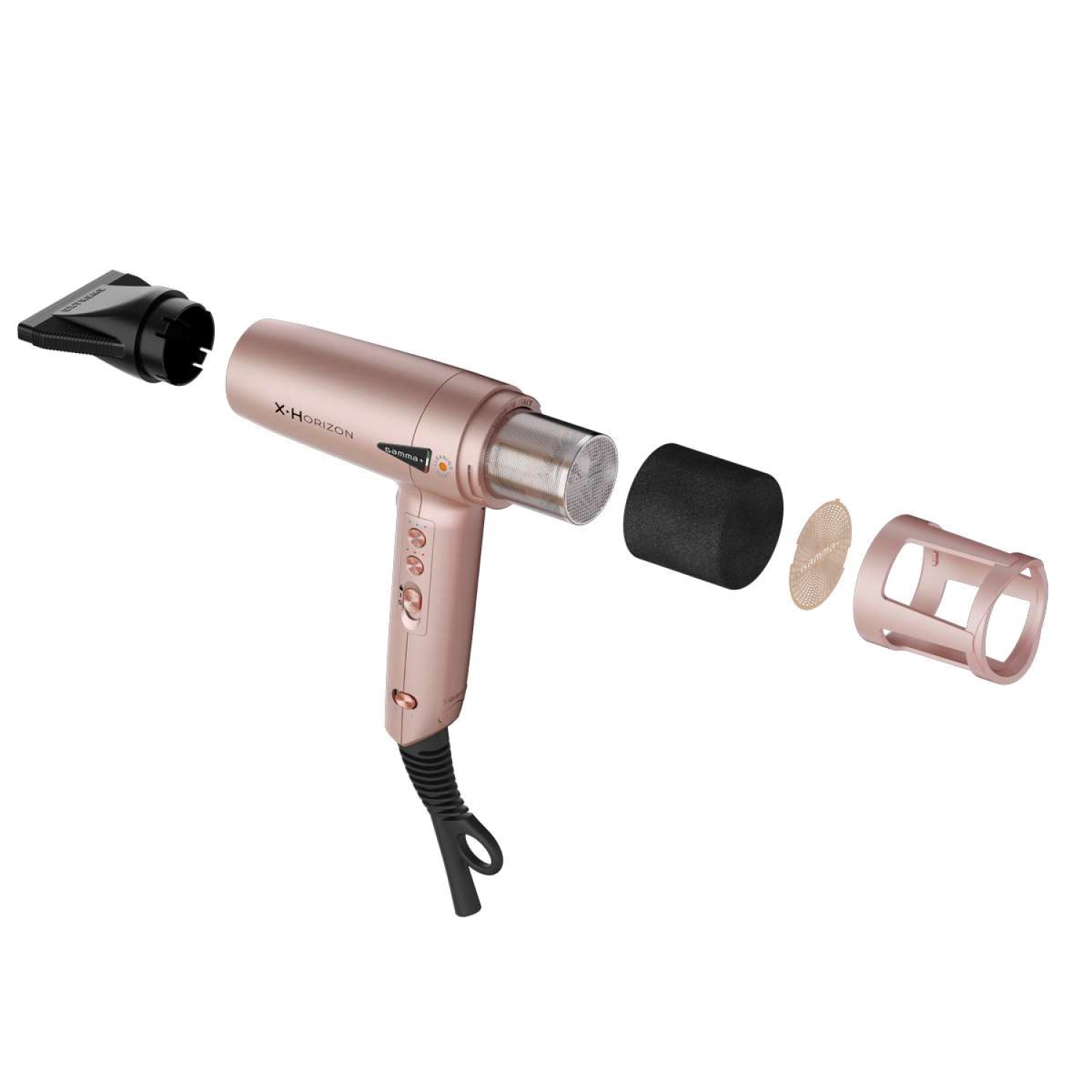 Фен для волосся Gamma Piu X-Horizon Gold Rose 1400-1600 W Hairdryer (PAHORIZONITGR)