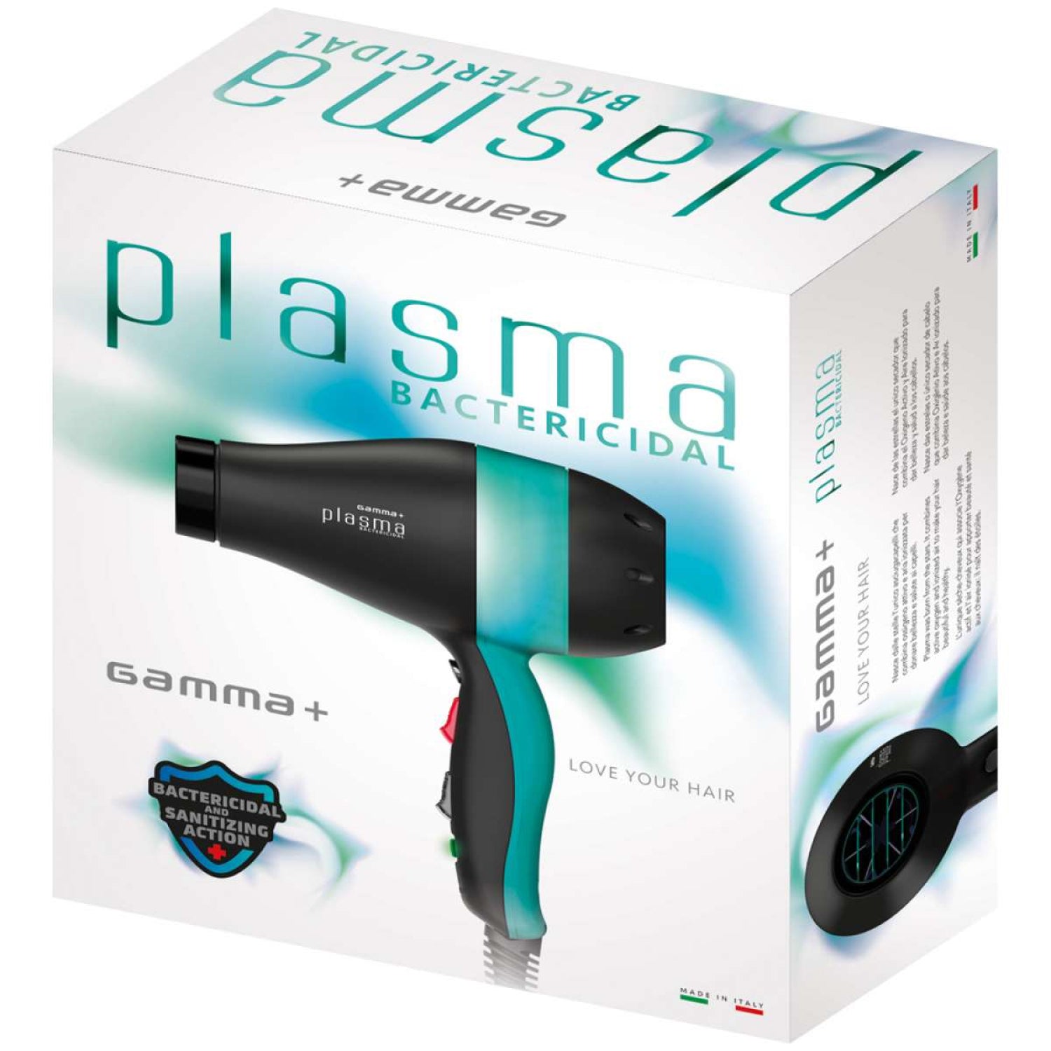 Фен для волосся Gamma Piu Plasma Bactericidal Green 1700-2000 W Hairdryer (PAPLASMABAC269)