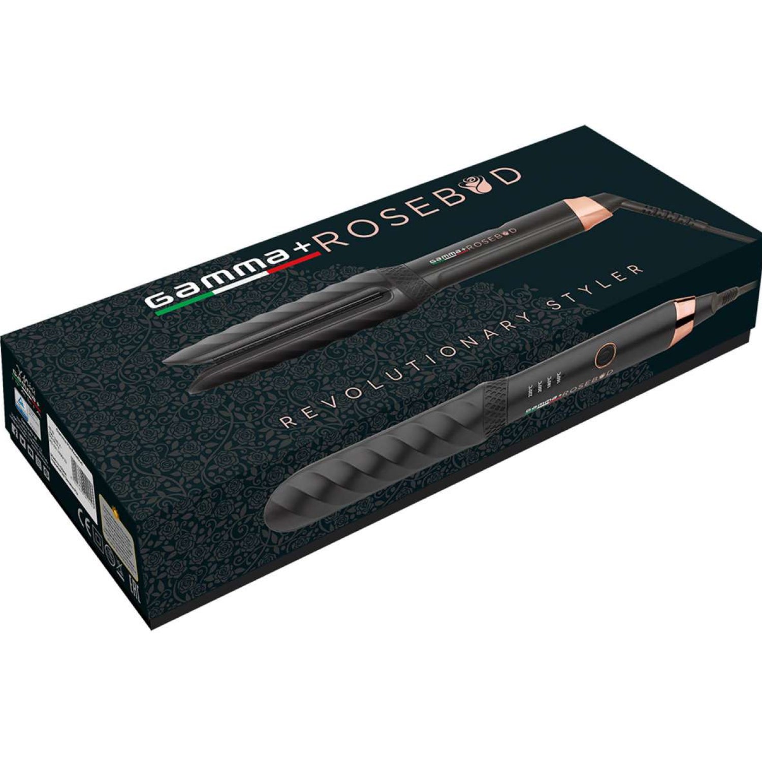 Вирівнювач-плойка для волосся Gamma Piu Rosebud Black Straightener (PFERROSEBUD)