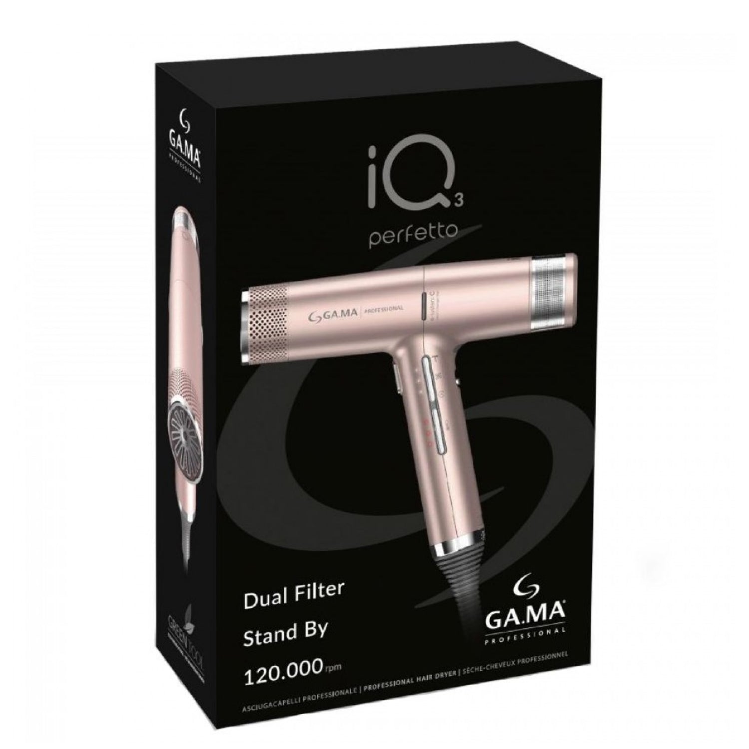 Професійний фен для волосся GaMa iQ3 Perfetto Oxy Active Rose Gold (PH6080.PK)