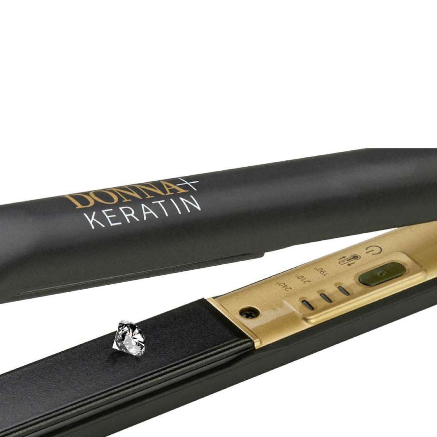 Вирівнювач для волосся Gamma Piu Donna+ Keratin Black/Gold Straightener (PPIADOKERIT)