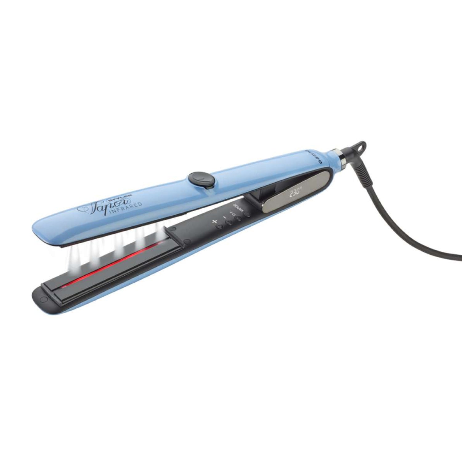 Вирівнювач паровий для волосся Gamma Piu Vapor Styler Infrared Light Blue Straightener (PPIAVAPOINFB)