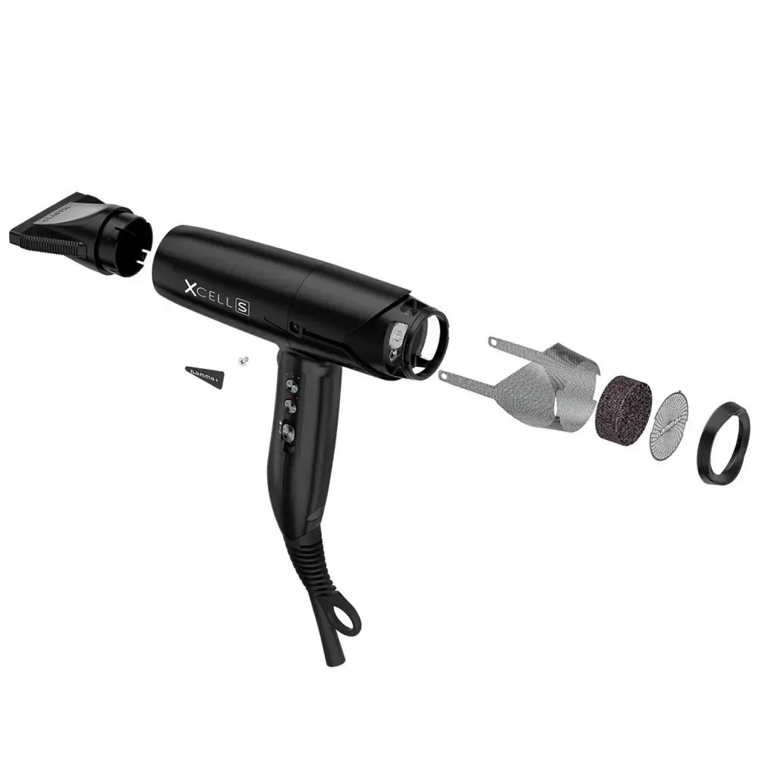 Фен для волосся Gamma Piu Xcell S Matt Black 1400-1600 W Hairdryer (pagamxcellsb)