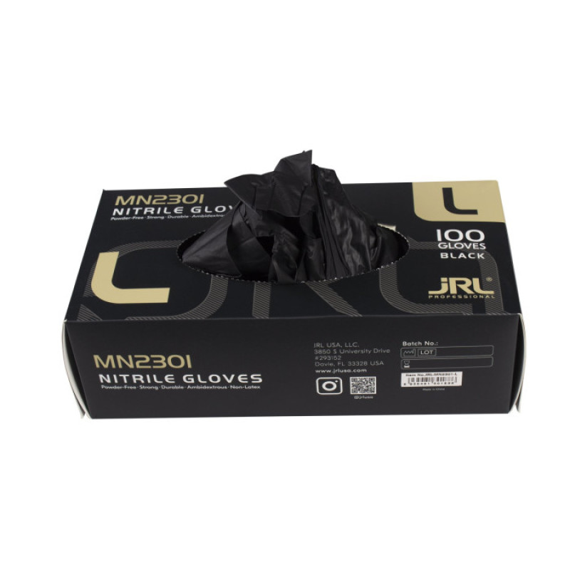 JRL Перчатки нитриловые чёрные размер S (JRL-MN2301S)