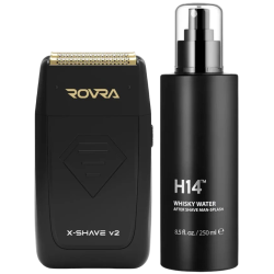 Rovra Шейвер для гоління бездротовий X-Shave V2 (00004427) + Лосьйон після гоління H14 Whisky Water 
