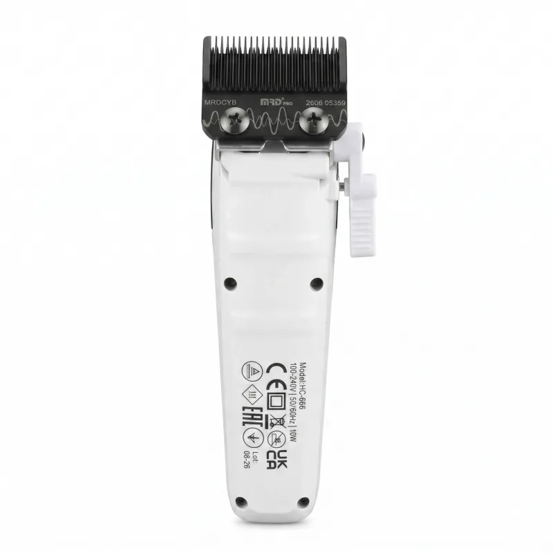 MRD PRO Професійна машинка для стрижки, чорна Cyborg Track GTR White (HC-666CT-W)