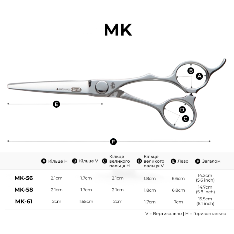 Matsukaze Ножницы для стрижки MK Convex (MK-56)