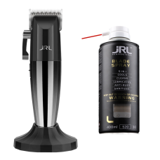 JRL Машинка для стрижки FreshFade 2020C срібна (JRL-2020C) + JRL Спрей для догляду за ножами 5в1 Blade Spray (JRL-BS2401)