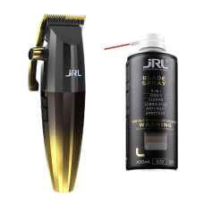 JRL Машинка для стрижки FreshFade 2020C золота (JRL-2020C-G) + JRL Спрей для догляду за ножами 5в1 Blade Spray (JRL-BS2401)