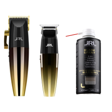 JRL Набір машинка та тример FreshFade 2020 Gold Collection (JRL-2020G) + JRL Спрей для догляду за ножами 5в1 Blade Spray (JRL-BS2401)