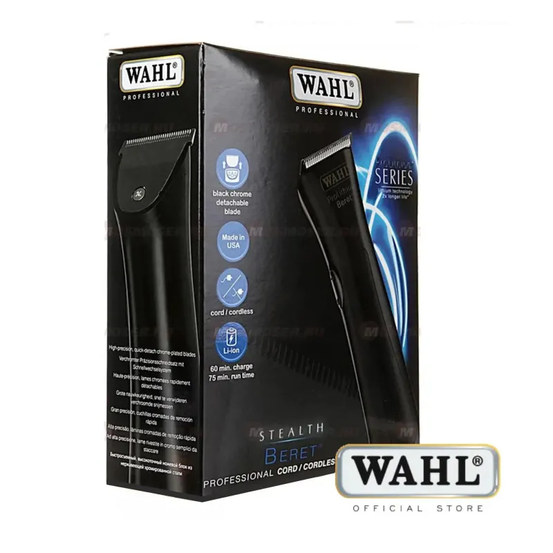 Wahl Триммер профессиональный аккумуляторный для окантовки Beret Stealth (08841-1516)